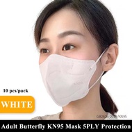 ZOCN 50PCS KN95 Mask 5D 5ply Protective Reusable Unobstructed Breathing White 5 Layers KF94 Mask Bla