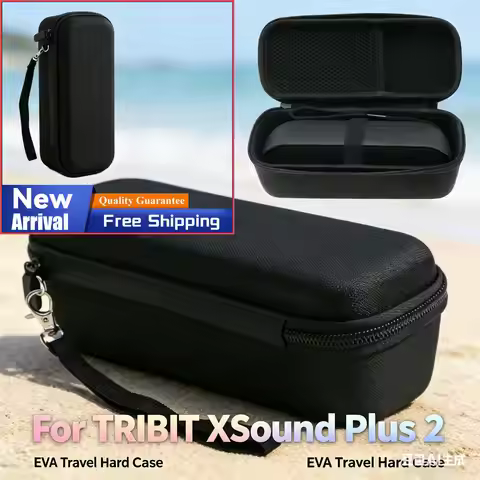 For TRIBIT XSound Plus 2 Speaker EVA Hard Carrying Case Storage Bag with Mesh Pocket Portable Cover 