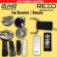 Alpha REZO Ceiling Fan Receiver Remote Control Alkova Axis Dezi Pazion Maysa Vennus Luna REZO ZETTA 