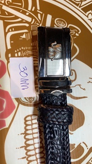 เข็มขัดสายหนังจระเข้แท้ๆหัวออโต้ขนาด36มม32มมเนื้ออลูมีเนียมอัลลอยแบรนด์GUNS-N-ROSES