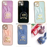 OPPO Case Gold Edge Rabbit Ear Ring Stand A78/A58 Reno8T Reno7z Reno8z A96(5g) A17/A17K A9(20)/A5(20