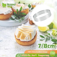 7/8cm Perforated Pie Ring / Round Stainless Steel Tart Ring Cake Mold