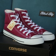Converse All Star (Classic) ox - Red Hi รุ่นฮิต สีเลือดหมู หุ้มข้อ รองเท้าผ้าใบ คอนเวิร์ส ได้ทั้งชาย