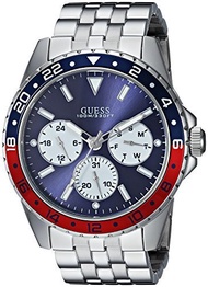 GUESS Men s Stainless Steel Bracelet Watch, Color: Silver-Tone (Model: U1107G2)