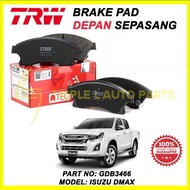 ISUZU DMAX TRW FRONT BRAKE PAD GDB3466 / GDB7774