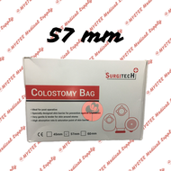 SURGITECH Colostomy Bag 57 mm (10 pk with bag, clip and wafer)w/ FREE Latex gloves 100s