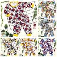 RAINBOW - BOYS' CUFFED SLEEVE SET CHILDREN'S CUFFED PAJAMA/ 1-4 YEARS "SUPERHERO"