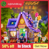 [48h Shipping] Candy House compatible with Lego building blocks Disney castle small particles assembled toys boys and girls give Halloween gifts ERNH