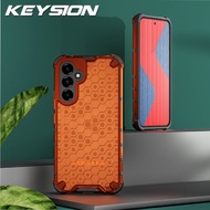 KEYSION เคสเกราะกันกระแทกสำหรับ Samsung A54 5G A34 A14 A13 5G เคส Galaxy โทรศัพท์รังผึ้งโปร่งใส A04S