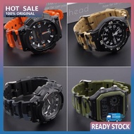 Watch Strap Sweat-proof Breathable Soft Camouflage Print Wristwatch Band Replacement for Casio AQ-S810W AQ-S800W SGW-300H SGW-400H