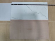 (全新) 高貴白色有紋磁磚 ($15 一塊，合共 14 塊，長闊高尺寸請看圖，相片為磚底及面設計，白色 A4 紙作對比色參考)(必須坑口東港城取)