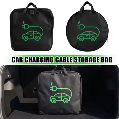 Car Charger Cable Storage Bag Electric Vehicle Charging Cable Bag Auto Trunk Organizer Waterproof Ch