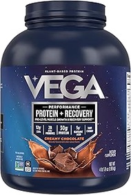 Vega Sport Premium Protein Powder, Chocolate, Vegan, 30g Plant Based Protein, 5g BCAAs, Low Carb, Ke