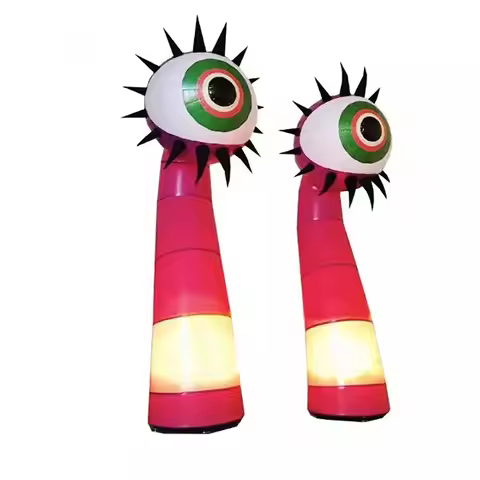 3 styles Giant Inflatable Eye Air Blow Eyeball Flower LED Light Alien Creature Standing Monster for