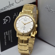 Alexandre Christie Women Gold Plated Stainless-Steel Authentic Watch 8375 LDBGPSL