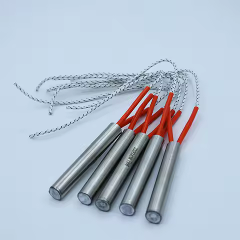 5pcs 12mm Dia. Stainless Steel Tube Cartridge Heater 12x50mm 12x80mm 12x100mm 110V/220V/380V Heating