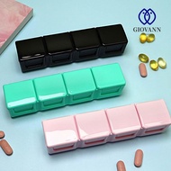 GIOVANNI Pill Box Waterproof Portable Medicine Organizer Jewelry Storage Cut Compartment Medicine Pill Box