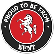 2 x 10cm Proud Kent Vinyl Stickers - Flag to Be from England County UK GB Patriotic Travel Decal Scr