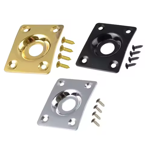 Metal Rectangular Jack Plate For Les Paul Tele Style Electric Guitar High Quality Output Jack Plate 