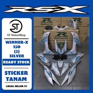 HONDA RS-X RSX WINNER-X 150 (5) SILVER COVER SET (STICKER TANAM) RAPIDO NEW ACCESSORY AKSESORI
