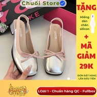 [READY QC STANDARD] maryjane shoes TYPE 1 with square toe, open heel, breathable, pink straps with c