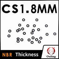 Ouling CS1.8mm Black NBR Nitrile Rubber O-Ring washer Sealing Ring