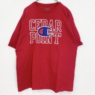 Used Champion Cedar Point Retro RED Short Sleeve Print T-Shirt, Size XL