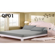 (Wholesales Price)INOVO  Plain Colour Queen Size Fitted Bedsheet (QP1-20)