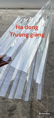 Combo từ 2 đến 10 tấm ( Khổ 1.05m x dài 2m dày 6zem) Tôn nhựa lấy sáng Poly màu trong suốt