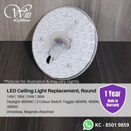 Ceiling Light Replacement Magnetic Module, LED Board, Round, 1 Year Local Warranty (36W/24W/18W/14W 