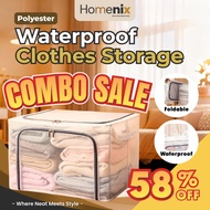 LargeCapacity 24L/72L/110L Waterproof Transparent Foldable Storage Box Oxford Box Storage Wardrobe O