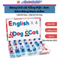 Đồ Chơi Lắp Ghép Bảng Chữ Cái Tiếng Anh-Việt Có Nam Châm 104 Chi Tiết Kèm Bảng Từ Tính - Tiệm Nhà Só
