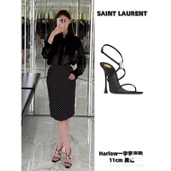 YSL Rhinestone High Heel Sandals - Perfect for Shiny Summer Days