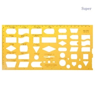 Super K Resin Flow Chart Symbol Drafting Template Ruler Stencil Measuring Tool Student