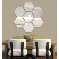 Free shipping Hexagon wall mirror. cermin hexagon
