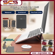Premium Designed 12 Inch/13 Inch 4 In 1 Multi Function Leather Laptop Sleeve/Waterproof &amp; Scratchproof Notebook Sleeve