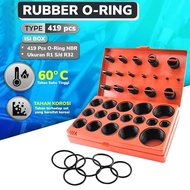 SET 419 PCS Oring O Ring O-Ring Rubber Seal Black Nitrile Rubber NBR Universal Seal Sil Gasket Rubbe