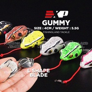 [FLT] EXP Gummy Soft Frog | 4cm / 5.5g Thailand Soft Rubber Frog Haruan Killer Ready Stock Malaysia
