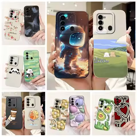 For Tecno Spark 8C Case KG5k KG5j KG5n Luxury Candy Painted Cover Soft TPU Shell For Tecno Spark Go
