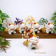 可愛招財貓貓水晶樹