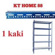 1 FEET 1-1/2" X 2-1/2" SLOTTED ANGLE BAR / BESI ANGLE RAK LUBANG / BESI  RAK / DIY RAK