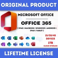LIFETIME GENUINE MICROSOFT OFFICE 365 +ONEDRIVE LICENSE 15 DEVICES For Windows & Mac & Android & IOS