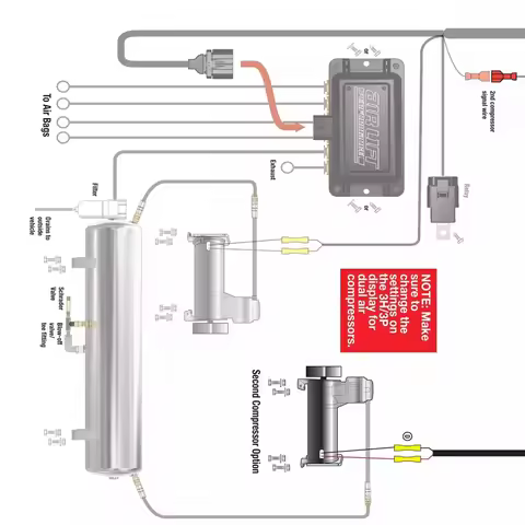 3H/3P Second Compressor Wiring Harness 27703 Fit for Air Lift Performance 3H/3P