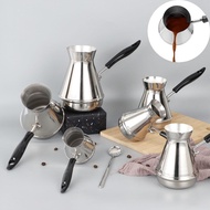 Long Handle Stainless Steel Moka Pot European Coffee Kettle Butter Melting Pot Coffee Utensils Turkish Coffee Pot Kitchen Tools