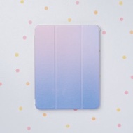 含贈品 | iPad 霧面軟底軟邊氣囊保護殼【漸變紫粉色】左側筆槽款