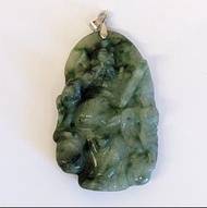 花青鍾馗玉吊墜