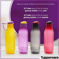 promo!! botol minum tupperware eco bottle groovy 750 ml
