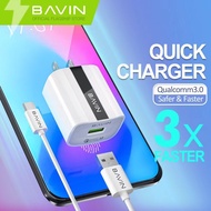 BAVIN  PC315 Qualcomm3.0 Fast Charger USB Wall Charger for Micro / Type-C / iOS