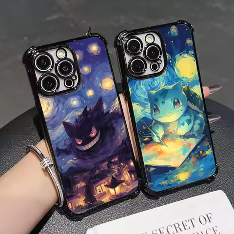 Gengars Bulbasaurs For Google Pixel 8 7 10 9 Pro XL A 7A 8A 9A 10A Case Clear Shell Back Cover Charm