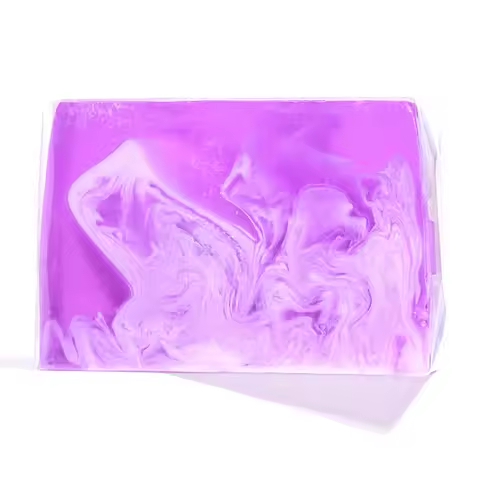 Colorful Lavender Essential Oil Soap Handmade Glycine Facial Cleansing Bath Soap Transparent Whiteni
